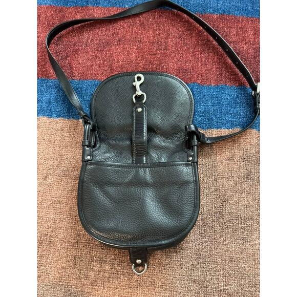 Michael Kors Jamie Black Leather Saddle Crossbody Bag - Picture 8 of 10